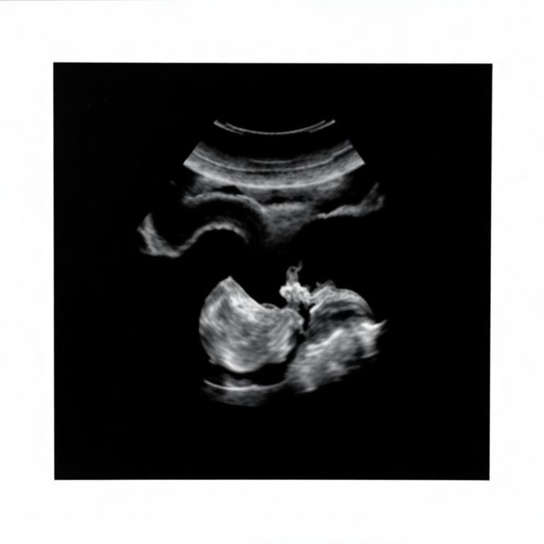 6 week ultrasound scan showing early pregnancy structures